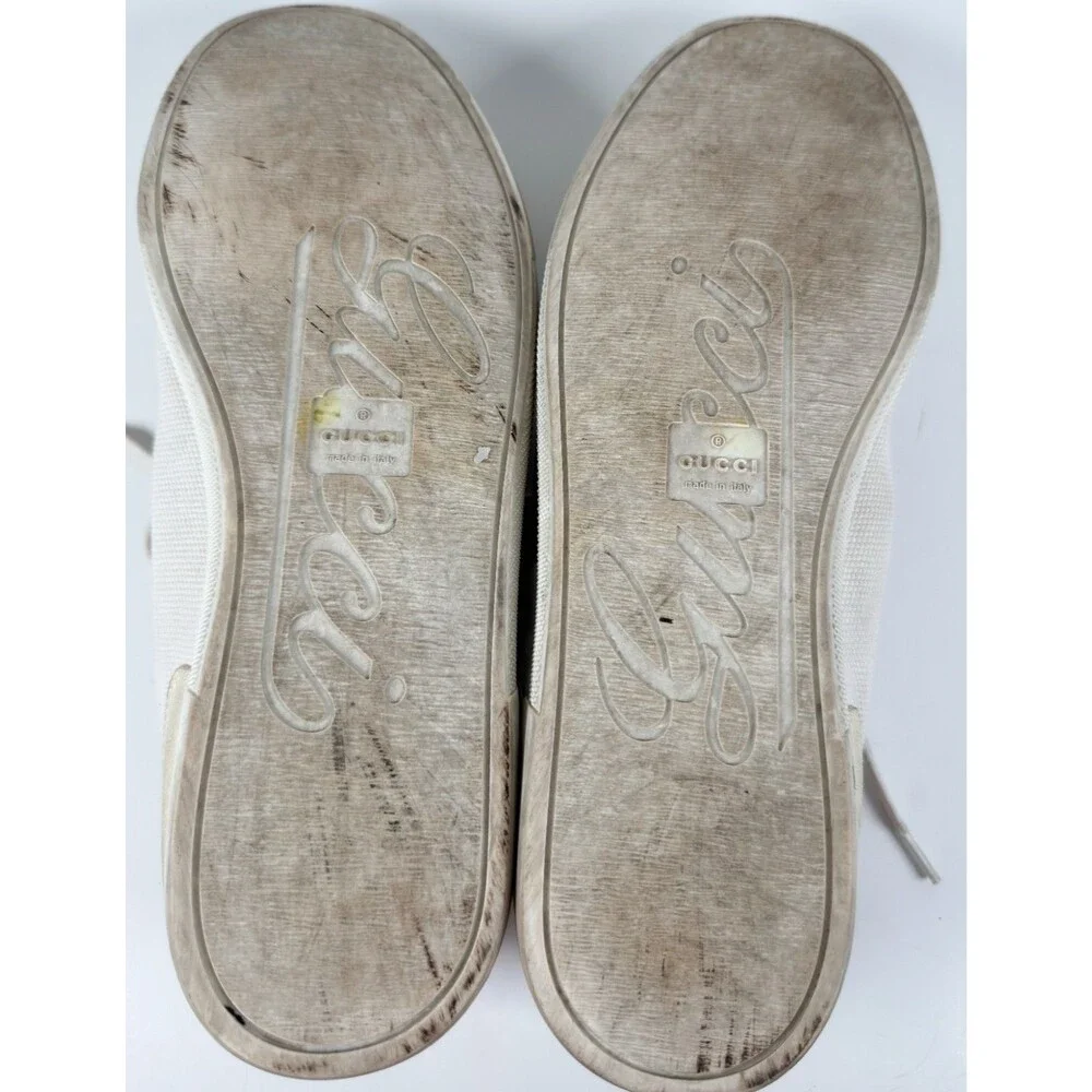 Gucci Men's White Leather Dapper Dan Lowtop Sneaker Size 12 G US 13